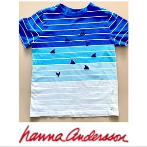 HANNA ANDERSSON Striped Shark Fin Tee